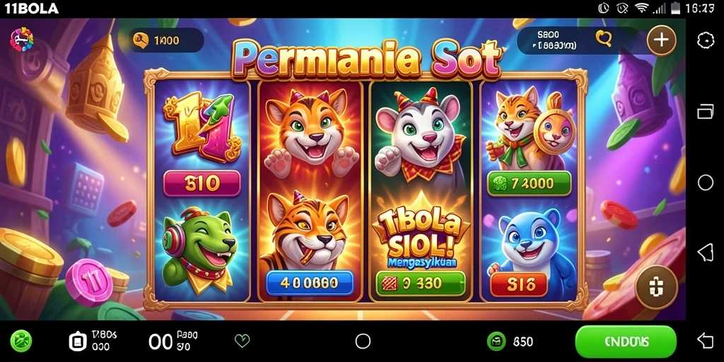 Screenshot gameplay 11BOLA menampilkan grafis slot yang menarik dan interaktif.
