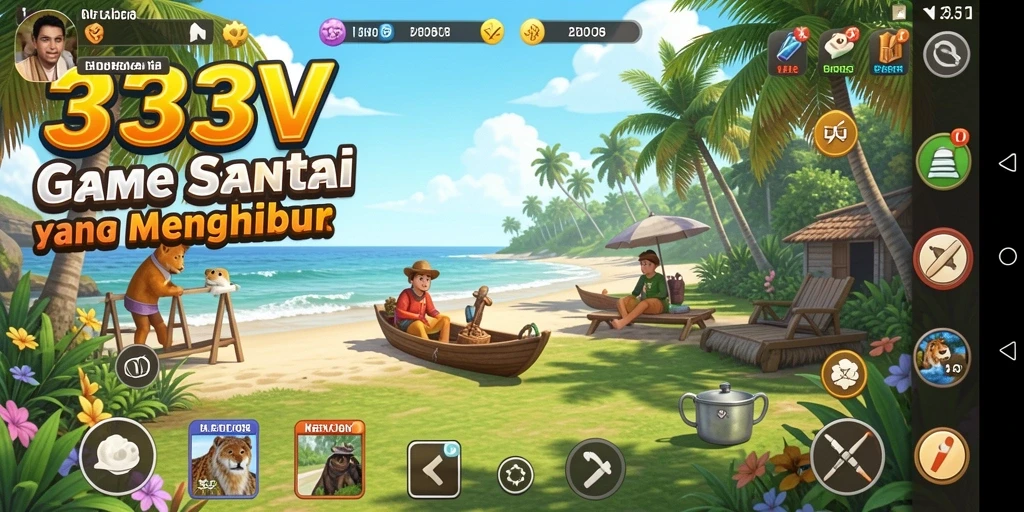 Tampilan gameplay menarik dari 333V yang penuh warna.