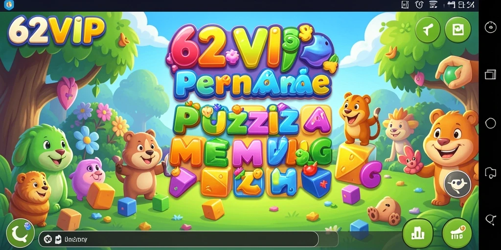 Tampilan gameplay menantang 62VIP dengan berbagai desain puzzle yang menarik.