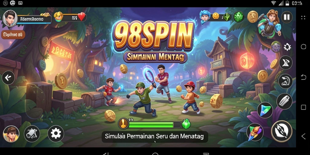 Tampilan gameplay menarik dari game simulasi 98SPIN.