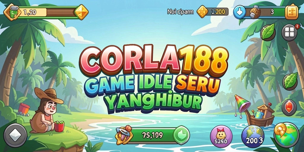 Tangkapan layar gameplay <strong>CORLA188</strong> menunjukkan karakter yang berkembang melalui sistem Idle.