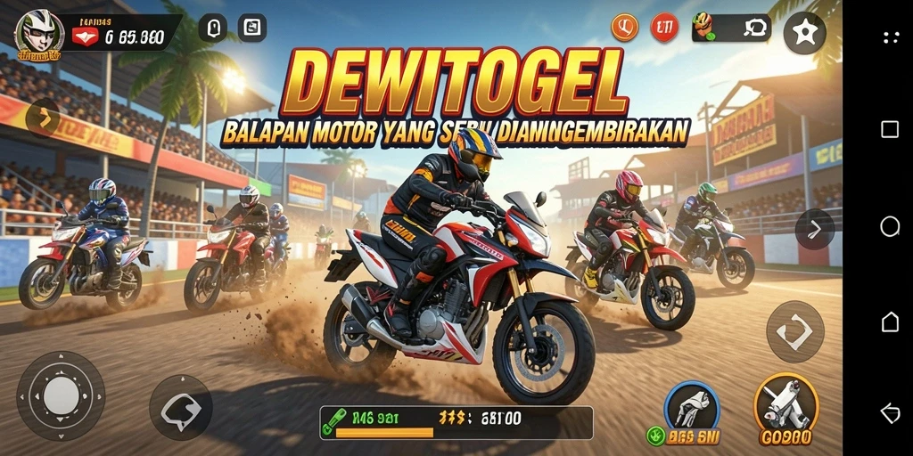 Gameplay balapan motor yang mendebarkan di DEWITOGEL.