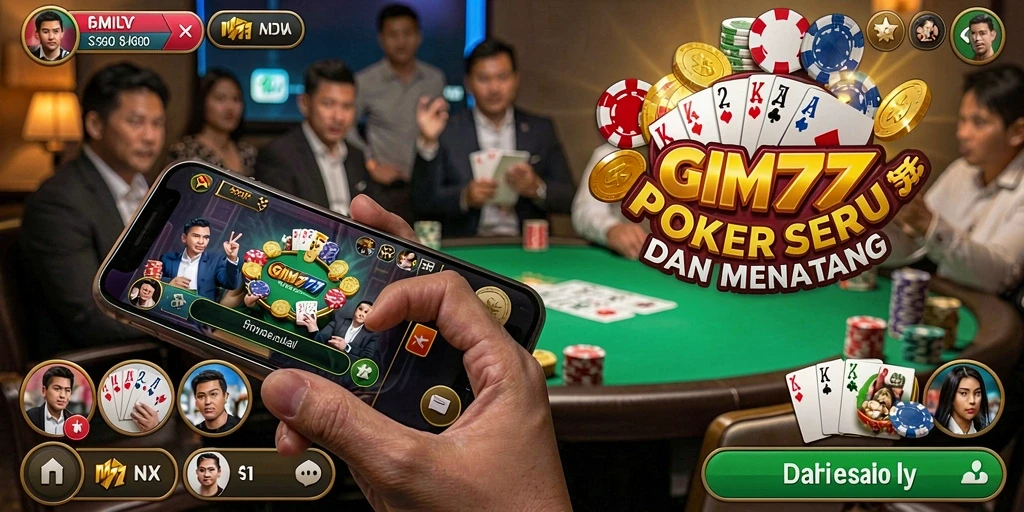 Tampilan permainan poker yang menarik di GIM777.