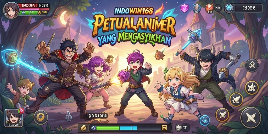 Tangkapan layar gameplay <strong>INDOWIN168</strong> menampilkan karakter anime dalam pertempuran seru.