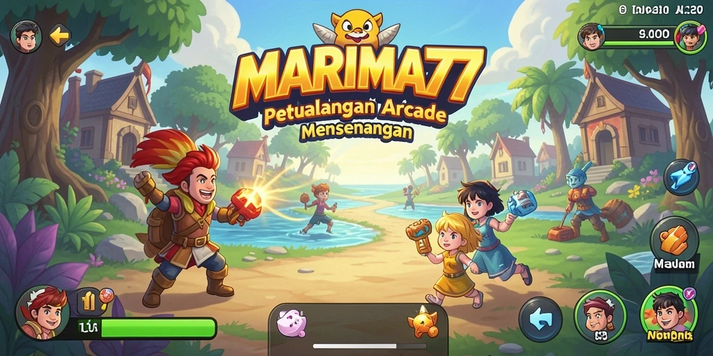 Tampilan menarik dari gameplay seru dalam MARIMA77.