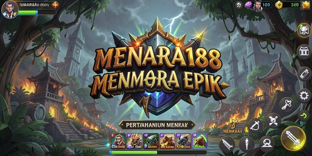 Gameplay menara pertahanan yang seru dan menarik.