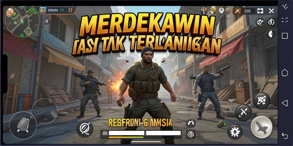 Screenshot gameplay <strong>MERDEKAWIN</strong> menampilkan aksi pertarungan yang mendebarkan.
