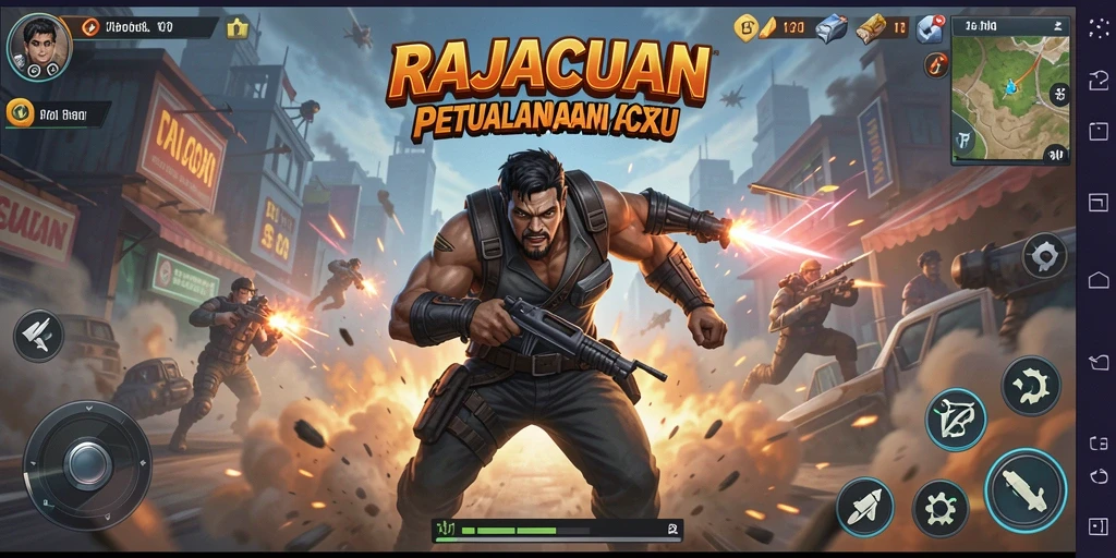 Tampilkan gameplay seru RAJACUAN dengan aksi yang mendebarkan.