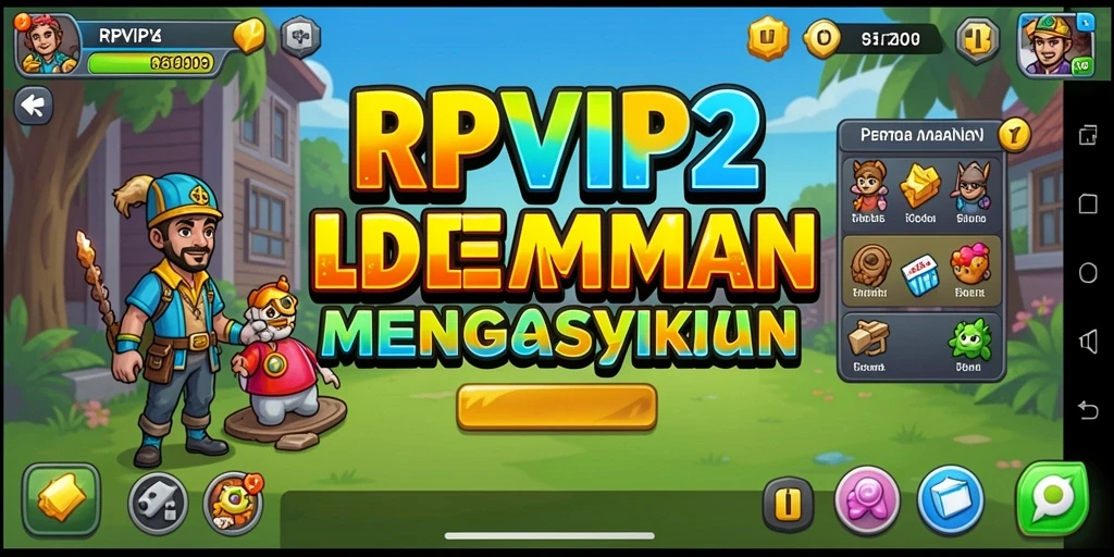 Tampilan gameplay RPVIP2 yang menarik dengan fitur Idle yang intuitif.
