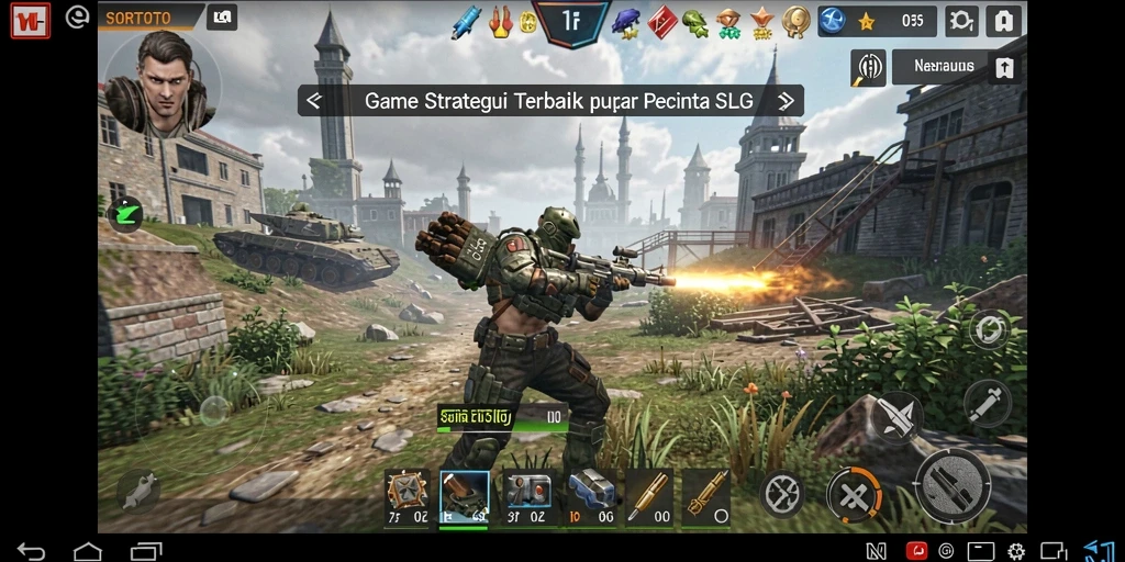 Screenshot gameplay SORTOTO yang menunjukkan aksi strategis yang mendebarkan.
