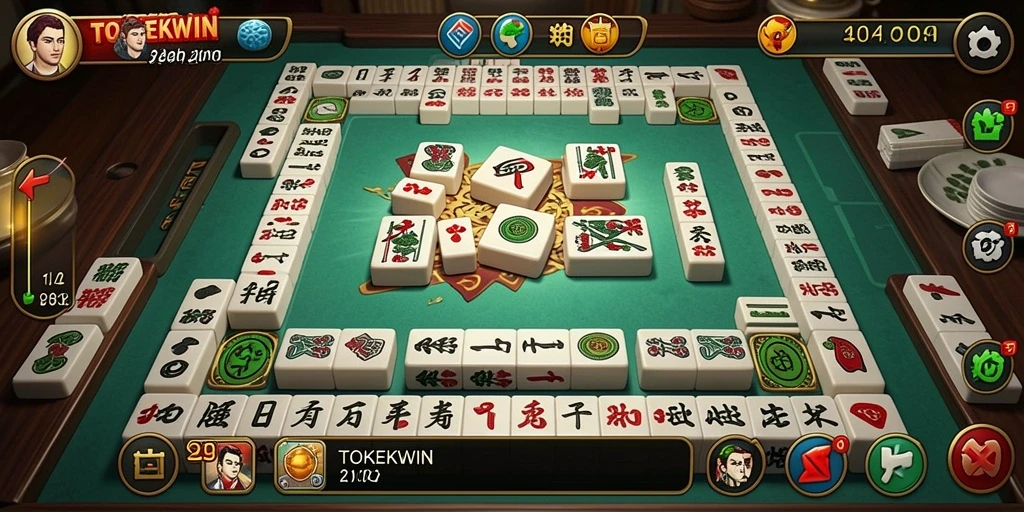 Screenshot gameplay TOKEKWIN yang menampilkan keseruan bermain Mahjong.