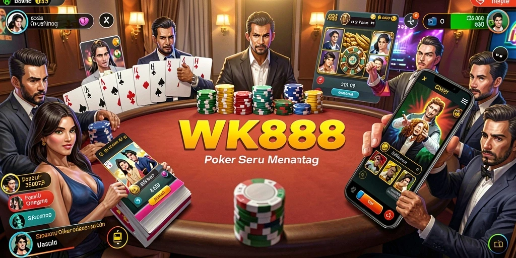 Screenshot gameplay menunjukkan suasana penuh tantangan dalam permainan Poker.
